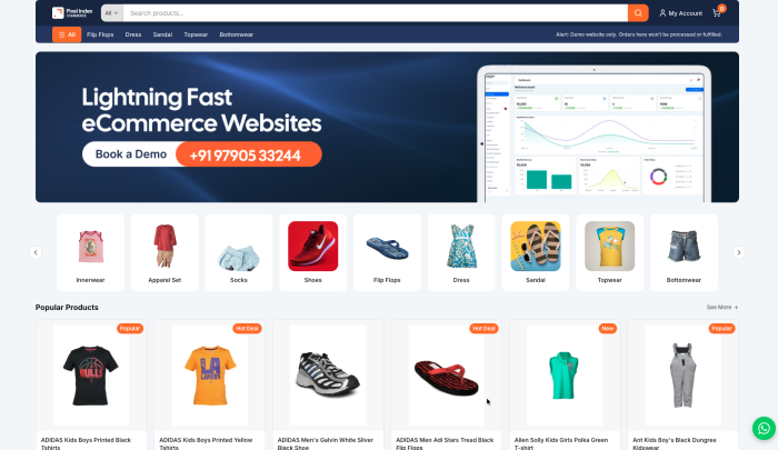 eCommerce website